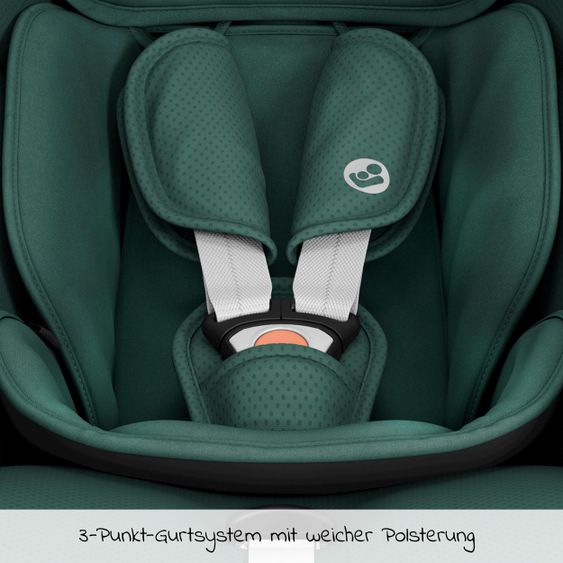 Maxi-Cosi CabrioFix i-Size infant car seat from birth - 12 months (40-75 cm) & seat reducer, sun canopy incl. dandelion blanket - Essential Green