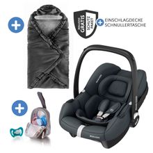 Babyschale CabrioFix i-Size ab Geburt-12 Monate (40-75 cm) inkl. Einschlagdecke & Schnullerbox - Essential Graphite