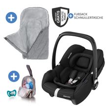 Babyschale CabrioFix i-Size ab Geburt-12 Monate (40-75 cm) inkl. Fußsack & Schnullerbox - Essential Black