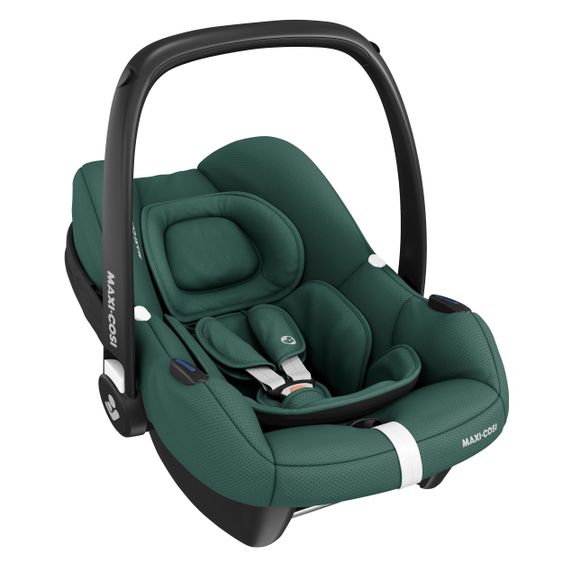 Maxi-Cosi Babyschale CabrioFix i-Size ab Geburt - 12 Monate (40-75 cm) inkl. Autositz-Schutzunterlage - Essential Green