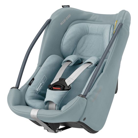 Maxi-Cosi Babyschale Coral 360 i-Size ab Geburt bis 12 kg (40 cm - 75 cm) mit Soft Carrier & Sonnenverdeck - Essential Grey