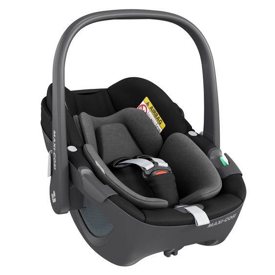 Maxi-Cosi Babyschale Pebble 360 i-Size drehbar ab Geburt - 15 Monate (40 cm - 83 cm) ClimaFlow, Easy-in Gurtsystem & G-Cell Seitenaufpralltechnologie - Essential Black