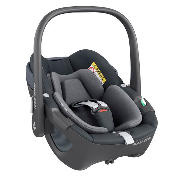 Maxi-Cosi Babyschale Pebble 360 i-Size drehbar ab Geburt - 15 Monate (40 cm - 83 cm) ClimaFlow, Easy-in Gurtsystem & G-Cell Seitenaufpralltechnologie - Essential Graphite