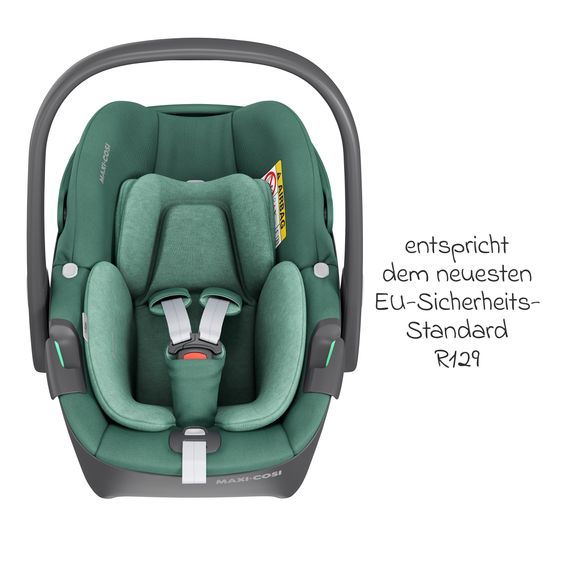 Maxi-Cosi Babyschale Pebble 360 i-Size drehbar ab Geburt - 15 Monate (40 cm - 83 cm) ClimaFlow, Easy-in Gurtsystem & G-Cell Seitenaufpralltechnologie - Essential Green