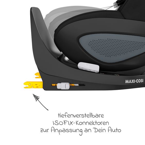 Maxi-Cosi Seggiolino auto girevole Pebble 360 i-Size dalla nascita a 15 mesi (40 cm - 83 cm) con base FamilyFix 360 Isofix e protezione schienale - Essential Black