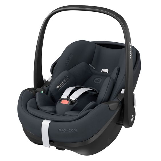 Maxi-Cosi Babyschale Pebble 360 Pro i-Size drehbar ab Geburt - 15 Monate (40 cm - 83 cm ) mit flacher Liegeposition - Essential Graphite