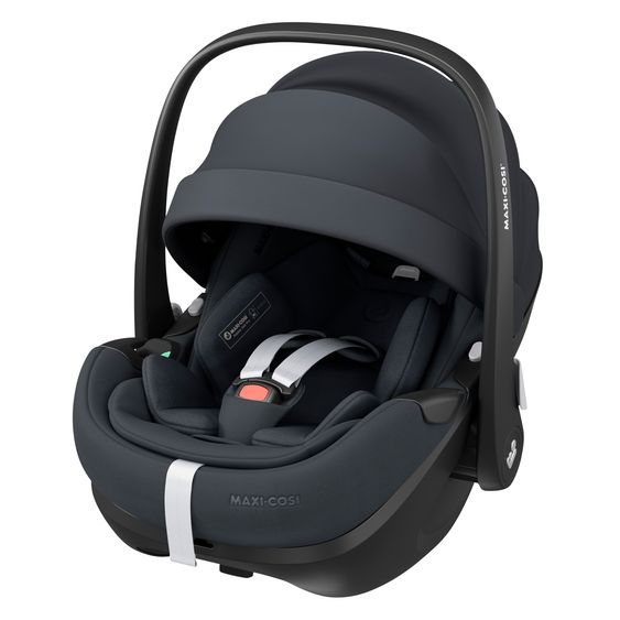 Maxi-Cosi Babyschale Pebble 360 Pro i-Size drehbar ab Geburt - 15 Monate (40 cm - 83 cm ) mit flacher Liegeposition - Essential Graphite