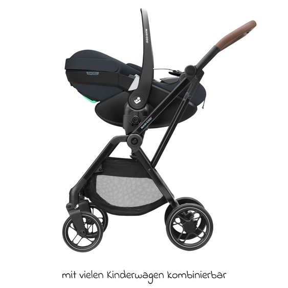 Maxi-Cosi Babyschale Pebble 360 Pro i-Size drehbar ab Geburt - 15 Monate (40 cm - 83 cm ) mit flacher Liegeposition - Essential Graphite