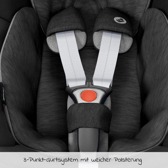 Maxi-Cosi Babyschale Pebble Pro i-Size ab Geburt-12 Monate (45-75 cm) FamilyFix 3 i-Size Base & Polsterschutz - Essential Black