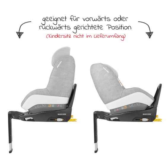 Maxi-Cosi Babyschale Pebble Pro i-Size ab Geburt-12 Monate (45-75 cm) FamilyFix 3 i-Size Base & Polsterschutz - Essential Black