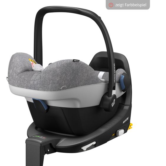 Maxi-Cosi Babyschale Pebble Pro i-Size ab Geburt-12 Monate (45-75 cm) FamilyFix 3 i-Size Base & Polsterschutz - Essential Black