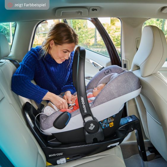 Maxi-Cosi Babyschale Pebble Pro i-Size ab Geburt-12 Monate (45-75 cm) FamilyFix 3 i-Size Base & Polsterschutz - Essential Black