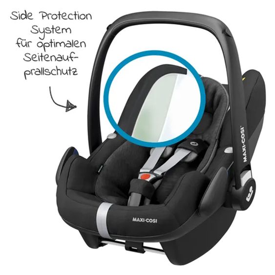 Maxi-Cosi Babyschale Pebble Pro i-Size ab Geburt-12 Monate (45-75 cm) mit FamilyFix 3 i-Size Base - Essential Black