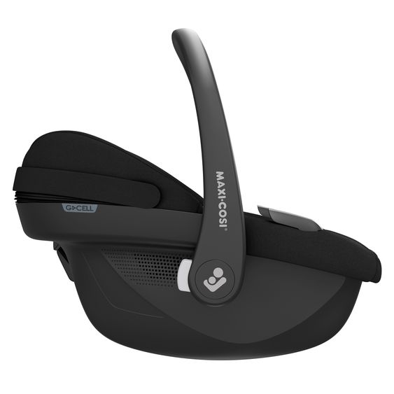 Maxi-Cosi Seggiolino auto Pebble S i-Size dalla nascita a 15 mesi (40 cm - 83 cm) leggero solo 3,4 kg con base Isofix FamilyFix S e protezione per lo schienale - Nero Tonale