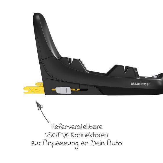 Maxi-Cosi Seggiolino auto Pebble S i-Size dalla nascita a 15 mesi (40 cm - 83 cm) leggero solo 3,4 kg con base Isofix FamilyFix S e protezione per lo schienale - Nero Tonale