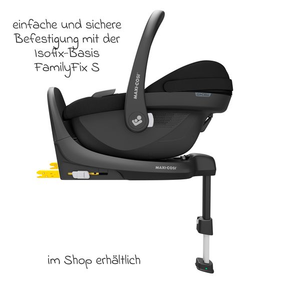 Maxi-Cosi Seggiolino auto Pebble S i-Size dalla nascita fino a 15 mesi (40 cm - 83 cm) leggero solo 3,4 kg con tecnologia G-Cell a impatto laterale - Nero Tonale