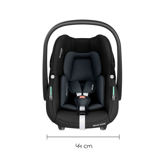 Maxi-Cosi Babyschale Pebble S i-Size ab Geburt - 15 Monate (40 cm - 83 cm) nur 3,4 kg leicht mit G-Cell Seitenaufpralltechnologie - Tonal Graphite