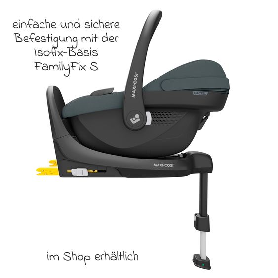 Maxi-Cosi Babyschale Pebble S i-Size ab Geburt - 15 Monate (40 cm - 83 cm) nur 3,4 kg leicht mit G-Cell Seitenaufpralltechnologie - Tonal Graphite