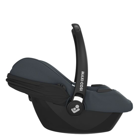 Maxi-Cosi Babyschalen-Set CabrioFix i-Size ab Geburt-12 Monate (40-75 cm) i-Size Base, Polsterschutz,Sommerbezug - Essential Graphite