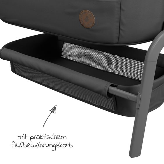 Maxi-Cosi Beistellbett Iora klappbar, inkl. Matratze & Reisetasche - Essential Graphite
