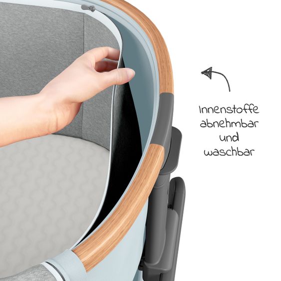 Maxi-Cosi Beistellbett Iora klappbar, inkl. Matratze & Reisetasche - Essential Grey