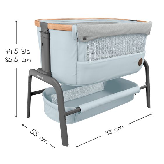 Maxi-Cosi Beistellbett Iora klappbar, inkl. Matratze & Reisetasche - Essential Grey