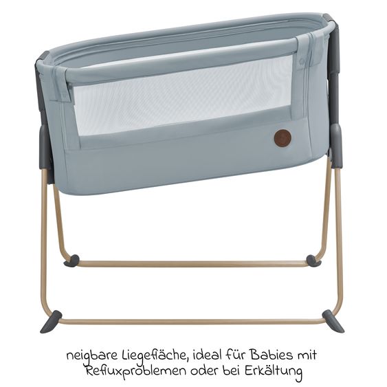 Maxi-Cosi Beistellbettchen Tori Beyond Eco Care ab Geburt - 6 Monate inkl. Matratze & Tragetasche - Grey