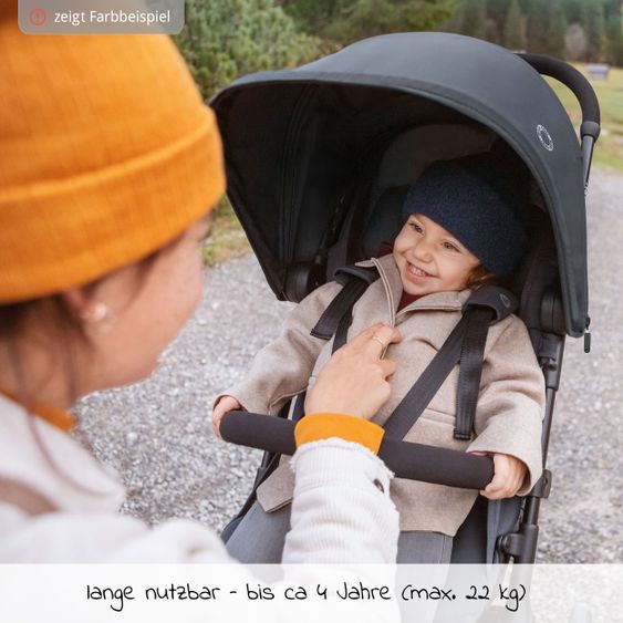 Maxi-Cosi Buggy & Reisebuggy Lara² mit Automatik-Faltung, Liegeposition, bis 22 kg, nur 6,3 kg - Essential Black