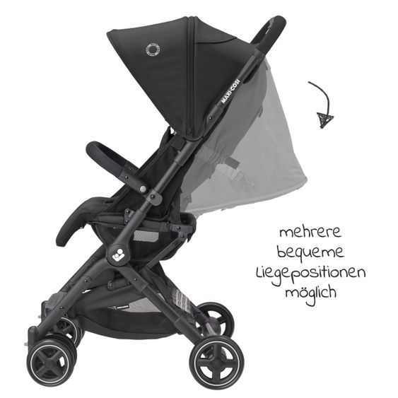 Maxi-Cosi Buggy & Reisebuggy Lara² mit Automatik-Faltung, Liegeposition, bis 22 kg, nur 6,3 kg - Essential Black