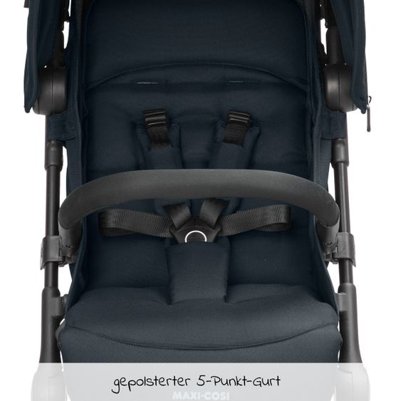 Maxi-Cosi Passeggino Lara² con chiusura automatica, posizione reclinabile, fino a 22 kg, solo 6,3 kg - Essential Graphite