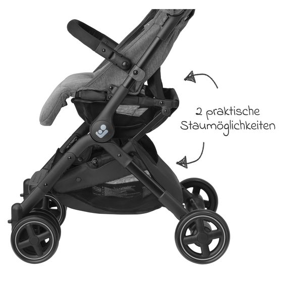 Maxi-Cosi Buggy & Reisebuggy Lara2 mit Automatik-Faltung, Liegeposition, bis 22 kg, nur 6,3 kg - Select Grey