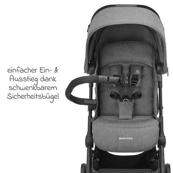 Maxi-Cosi Buggy & Reisebuggy Lara2 mit Automatik-Faltung, Liegeposition, bis 22 kg, nur 6,3 kg - Select Grey