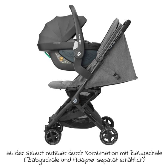 Maxi-Cosi Buggy & Reisebuggy Lara2 mit Automatik-Faltung, Liegeposition, bis 22 kg, nur 6,3 kg - Select Grey