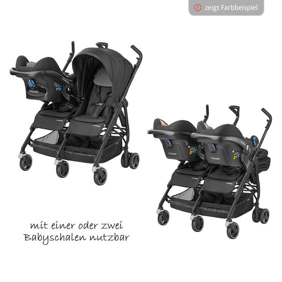 Maxi-Cosi Geschwister- & Zwillingsbuggy Dana for 2 - Nomad Black