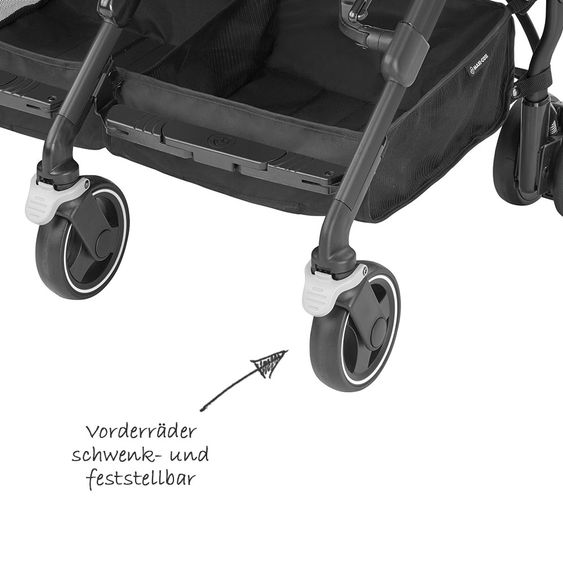 Maxi-Cosi Geschwisterwagen Dana for 2 - Black Raven
