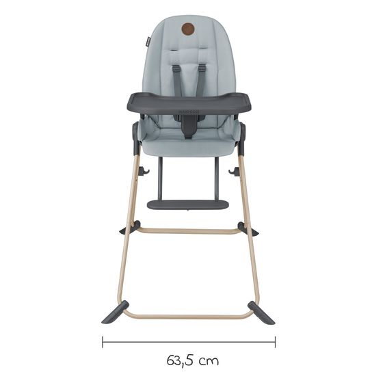 Maxi-Cosi Ava Beyond Eco Care high chair from birth - 3 years weighing only 6 kg with reclining position and tray - Grey