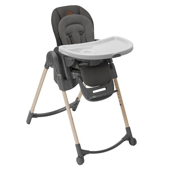 Maxi-Cosi Highchair Minla growing from birth - 14 years - Highchair, baby lounger with reclining function & tray - Beyound - Graphite Eco