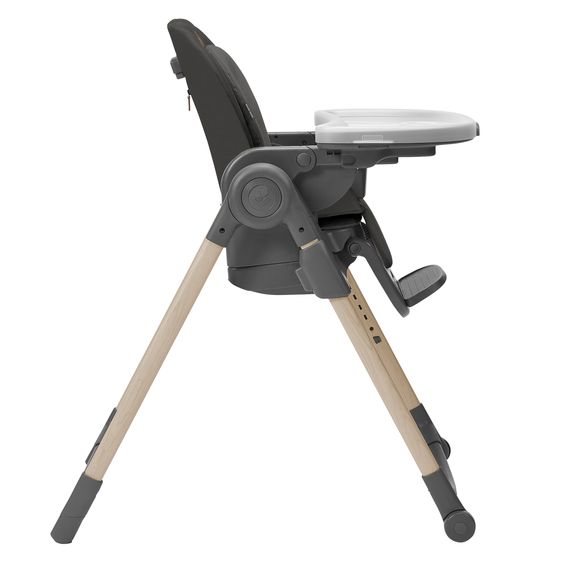 Maxi-Cosi Highchair Minla growing from birth - 14 years - Highchair, baby lounger with reclining function & tray - Beyound - Graphite Eco