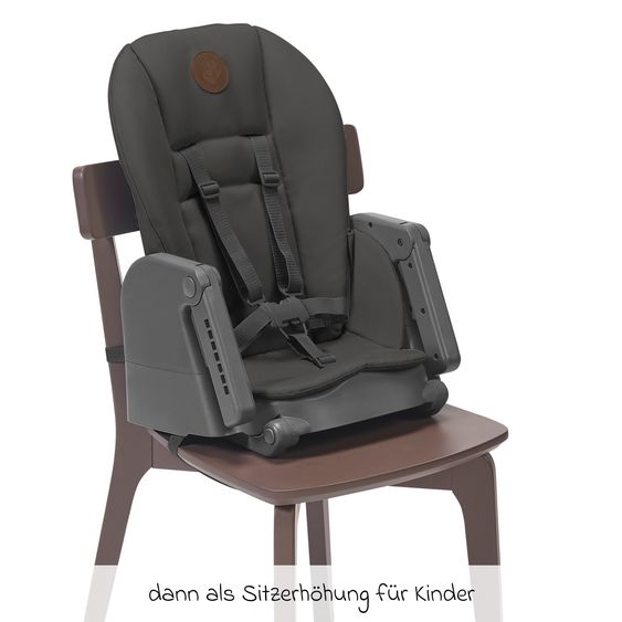 Maxi-Cosi Highchair Minla growing from birth - 14 years - Highchair, baby lounger with reclining function & tray - Beyound - Graphite Eco