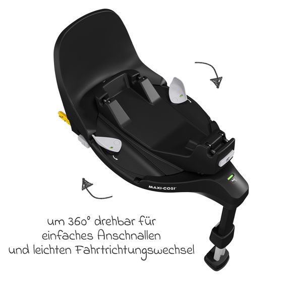 Maxi-Cosi Isofix- Basis FamilyFix 360 Pro drehbar für Kindersitz Pearl 360 Pro, Pebble 360 Pro - Essential Black