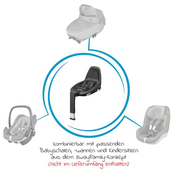 Maxi-Cosi Isofix-Basis FamilyFix3 i-Size für die Montage von Babyschalen und Kindersitzen