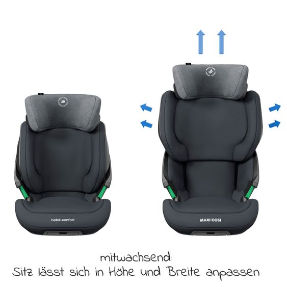 Maxi-Cosi Child seat Kore i-Size 3.5 years-12 years (100-150 cm) with SPS Plus impact protection & Isofix - Authentic Graphite