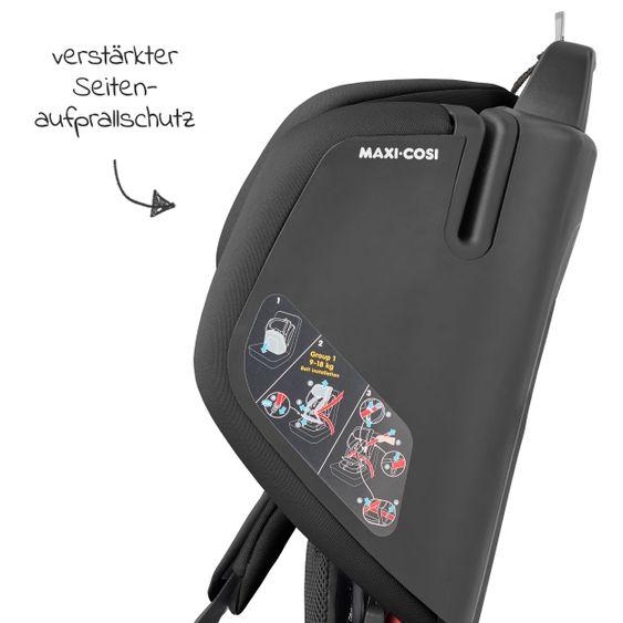 Maxi-Cosi Child seat Nomad Group 1 from 9 months - 4 years (9-18 kg) incl. Carrycot only 4.2 kg & Organizer - Authentic Black