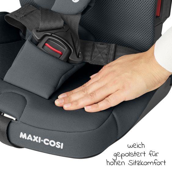 Maxi-Cosi Kindersitz Nomad Gruppe 1 ab 9 Monate - 4 Jahre (9-18 kg) inkl. Tragetasche nur 4,2 kg & Organizer - Authentic Graphite