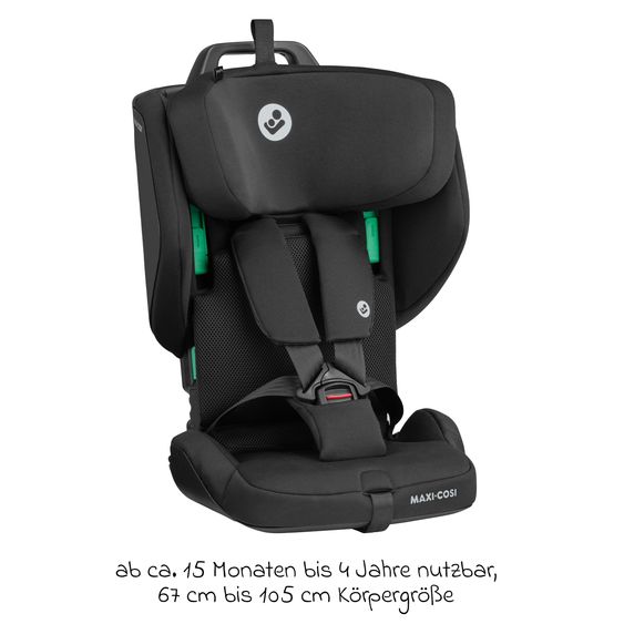 Maxi-Cosi Kindersitz Nomad Plus i-Size ab 15 Monate - 4 Jahre (76 cm - 105 cm) (9-18 kg) klappbar, nur 4,26 kg leicht & Reisetasche - Authentic Black