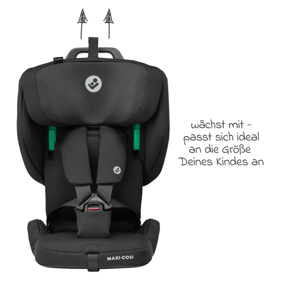 Maxi-Cosi Kindersitz Nomad Plus i-Size ab 15 Monate - 4 Jahre (76 cm - 105 cm) (9-18 kg) klappbar, nur 4,26 kg leicht & Reisetasche - Authentic Black