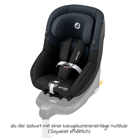 Maxi-Cosi Reboarder-Kindersitz Pearl S i-Size ab 3 Monate - 4 Jahre (61 cm - 105 cm) mit Easy-in-Haken & G-Cell Seitenaufpralltechnologie - Tonal Black