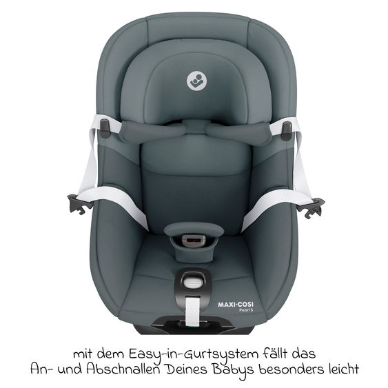 Maxi-Cosi Reboarder-Kindersitz Pearl S i-Size ab 3 Monate - 4 Jahre (61 cm - 105 cm) mit Easy-in-Haken & G-Cell Seitenaufpralltechnologie - Tonal Graphite