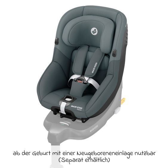 Maxi-Cosi Pearl S i-Size child car seat from birth - 4 years (61 cm - 105 cm) with Easy-in hook & G-Cell side impact technology - Tonal Graphite