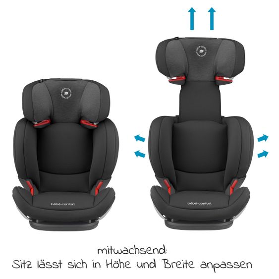 Maxi-Cosi Kindersitz RodiFix AirProtect Gruppe 2/3 ab 3,5 Jahre-12 Jahre (15-36 kg) & Isofix - Authentic Black